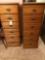 (2)-6 drawer oak chest of drawers-21'' x 16'' x 56''. NO SHIPPING