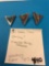 Eagle tips-possibly sterling. One marked Sterling turquoise plus western colllar tips