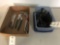 Rubber bungee straps and (5) box-end wrenches, (2) vice grips and water pump pliers