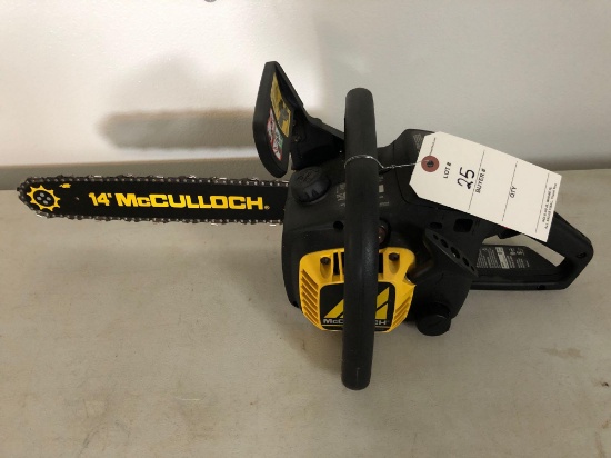 McCulloch 14'' gas chainsaw, like new! NO SHIPPING!