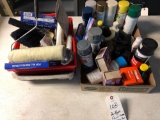 Misc. Arisol paint cans, oil filters, paint trays, rollers and brushes NO SHIPPING