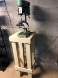 Bench style 5-speed drill press w/ wood stand, NO SHIPPING!