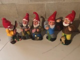 Variety of garden gnomes/dwarves