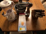 Smoothie freeze blender, Sunbeam mixer with bowls and beaters, Betty Crocker hand blender and knife