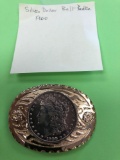 1900 silver dollar belt buckle