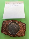 1922 silver dollar belt buckled