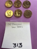 6-president gold dollars