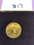 .5 ounce pure gold Willa Cather 1981 American arts commemorative series medallion