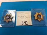 2-State of Iowa sheriff badges