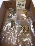 Jewelry, gold necklaces and earrings