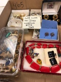 Cuff link sets, earrings, bracelets, several tie tacks and cuff links and more