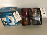 Portable wrinkle free steamer and (4) coffee cups