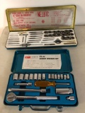 21pc 1/4 and 3/8'' drive socket wrench set plus a 40pc tap and die set