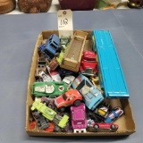 Flat of toy cars and trucks
