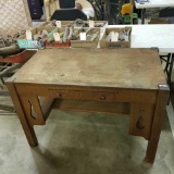 Antique Oak kneehole desk