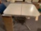 2 chrome formica top tables, 1 with retractable leaves. No shipping