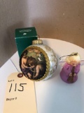 1976 Goebel tree ornament bell & old Christmas ball