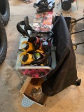 Snowboard with carrying bag, Size 12 snow boots, helmet, goggles, handicap tub chair. No shipping