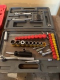 2 Partial cases of socket sets, etc. in the gray case there are metric and standard sockets.