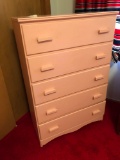 Five drawer painted dresser