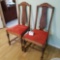 2 Matching Cushioned Table Chairs