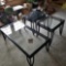 Glass Top Metal Frame Decor Tables Set of 3