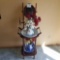 Decorative Wash Stand with Mirror and Dual Pitcher and Basin Display