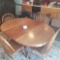 42 Inch Dining Room Table , 4 Chairs, and Additional Leaf