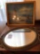 Circullar Wall Mirror and Moonlight Sailing Picture