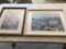 2 Framed Pictures inc Floral by Tsual and Amish Scene by Moses