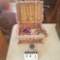 Wicker Jewelry Box and Assortment of Necklaces