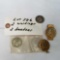 Assortment Barber and Walking Half Dollars inc Money Clip