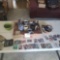 Assortment Collector Cards, Cups, Scissors, and Mail Box Locking Door