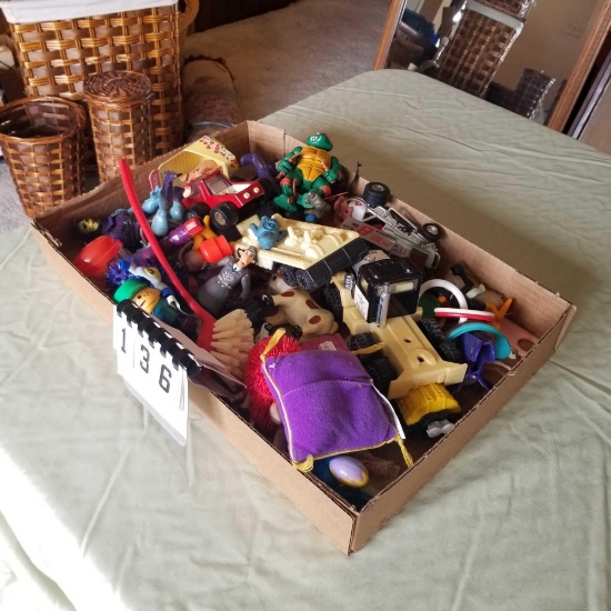 Assortment Plastic Figurines and Cars