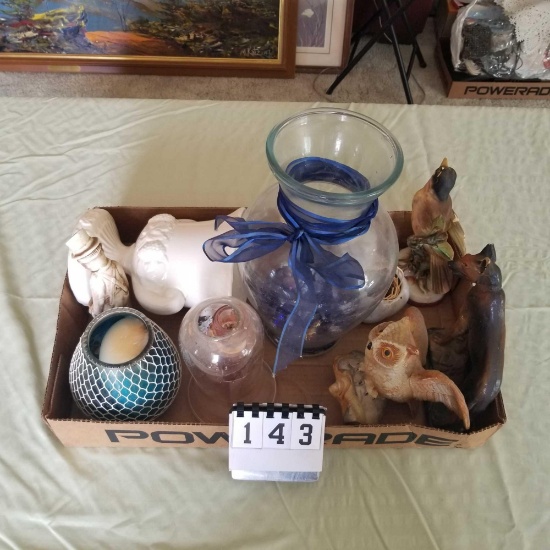 Assortment Decorative Items inc. Bird Figurines