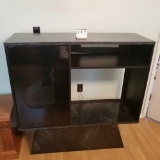 Modern Entertainment Center with Partial Glass Front