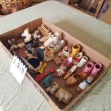 Assortment Ceramic Figurines mostly Shoes