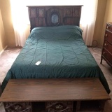 Double Bed with Head Board, Blanket Chest and Night Stand