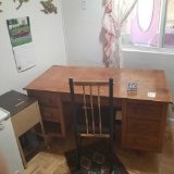 Desk, Chair, and Hanging Folder Cabinet