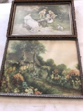 Framed Pictures inc Teeter Totter by Meroom and Flower Garden by GP 6017