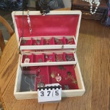 Jewelry Box and Assortment of Bracelets and Necklaces