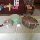 Stove Top Pressure Cooker, Poly Bowl, and Covered Tureen