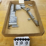 Assortment 1/4 and 3/8 Drive Sockets and Drivers