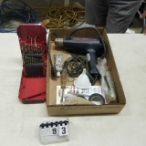 Assortment inc. High Speed Drill Bits and MAC Heat Gun