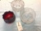 Assortment Candy Dishes incl. Red and Clear