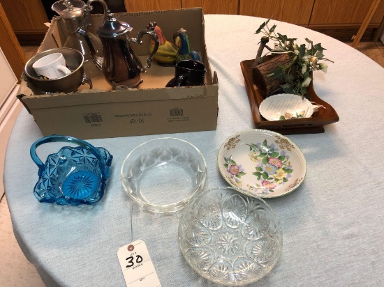 Assortment incl. Candy Dishes, Tea Server, and Pitchers