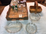 Assortment incl. Wood Napkin Basket, and Candy/Condiment Dishes