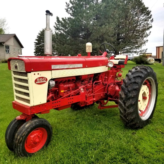 1963 IH 560 Diesel Tractor, Narrow Front, 2 Point Hitch, Restored