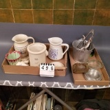 Assortment inc. Advertising Pitchers and Ashtrays