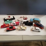 Assortment Metal Cars and Pickups inc. Corvette, Ford, Chevy and Volkswagon